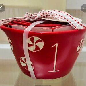 Rae Dunn Christmas Peppermint Candy Measuring Cups